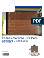 Notice de Montage Porte de Garage Sectionelle Excellence Acier Blanc Rainuree 200 X 240cm 1