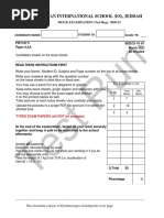 Y9 Physics Mock Exam - Test Run