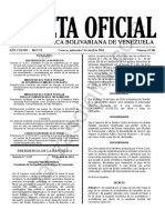 Gaceta Oficial #42.101: Decreto 4.577 Suspensión Por Un Lapso de Seis (06) Meses El Pago de Los Cánones de Arrendamiento