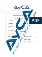 AyCA-PET-1002 Procedimiento de Mantenimiento de Tableros y Gabinetes Eléctricos Rev. 3