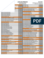 Lista de Precios: (Partes Mayorista)