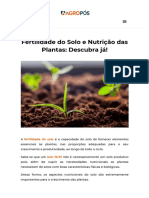 Fertilidade Do Solo e Nutrição Das Plantas - Descubra Já! - AgroPós