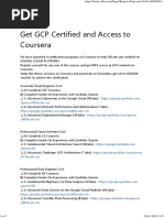 Get GCP Certified and Access To Coursera Google Cloud