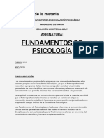 Año 1 - Cuatrimestre 1 - Fundamentos de Psicología