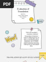 Evaluation of Translation Kel 3