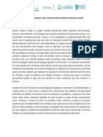 Trascripción Conversatorio "El Oficio Docente y La Escuela Por Venir