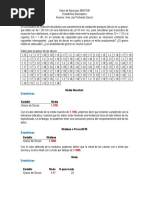 Serie de Ejercicio Estadistica Descriptiva Minitab - Ares Jair Pichardo García