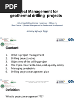 Project Management For Geothermal Drilling Projects: Anthony Ng'ang'a Ngigi