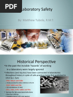 Laboratory Safety: By: Matthew Tubola, R.M.T