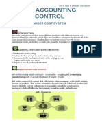 Cost Accounting & Control: Unit 1, Topic 2: Job Order Cost System