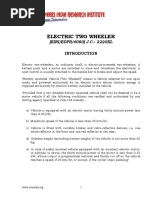 Project Report On Electric Two Wheeler