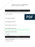 Avaliação On-Line (AOL 3) - Legislação Penal Aplicada