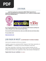 Job Fair in Mgit1