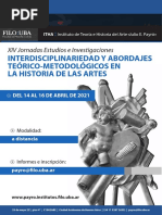 XIV Jornadas Estudios e Investigaciones de Instituto de Teoría e Historia Del Arte Julio E. Payró