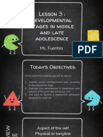 PD Lesson 3 Developmental Stages in Middle and Late Adolescence