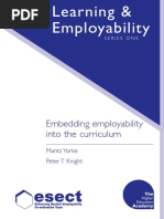 Learning & Employability: Embedding Employability Into The Curriculum