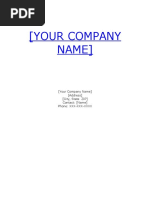 (Your Company Name) : (Your Company Name) (Address) (City, State ZIP) Contact: (Name) Phone: XXX-XXX-XXXX