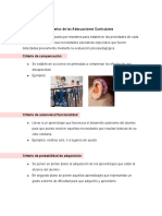 Criterios de Adecuaciones Curriculares