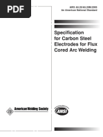 Specification For Carbon Steel Electrodes For Flux Cored Arc Welding