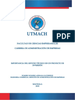 Importancia Del Estudio Técnico en Un Proyecto de Inversión.