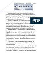 Layers of Atmosphere Worksheet Part II