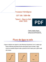 Processos Hidrológicos CST 318 - SER 456. Tema 6 Água No Solo ANO 2015