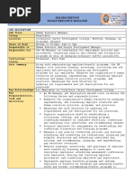 Job Description and Job Specification