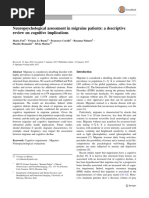 Neuropsychological Assessment in Migraine Patients