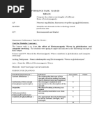 Harmonized Performance Task: Grade 10 Subjects: Melcs