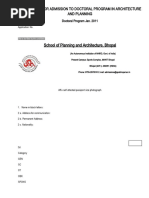 PHD Application Form