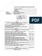 Informe de Evaluación Fonoaudiológica Semestral Del Año 2021