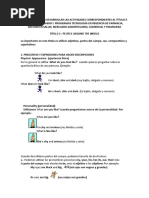 Instructivo para Desarrollar Las Actividades Correspondientes Al Título Ii