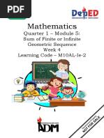 Mathematics: Quarter 1 - Module 5