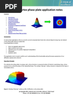 Optical Vortex Phase Plate Application Notes