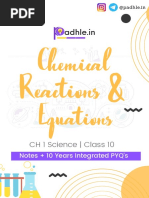 Padhle 10th - Chemical Reactions & Equations + Integrated PYQs