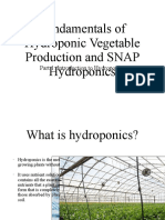 Fundamentals of Hydroponic Vegetable Production and SNAP Hydroponics