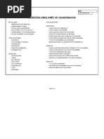 Inspection Check Sheet of Transformator: Pre Caution: Job Description: Inspection