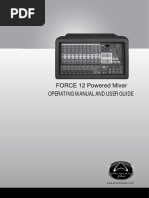 FORCE 12 Powered Mixer Operating Manual and User Guide