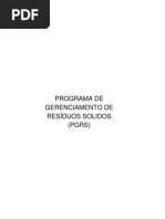 Pgrs - Plano de Gerenciamento de Resíduos