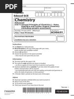 Chemistry: Pearson Edexcel GCE