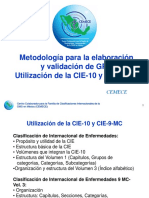 Taller de Clasificacixn de Enfermedades e Intervenciones. CIE-10 y CIE-9MC. CEMECE. Instr. Rodolfo Alanxs Fuentes