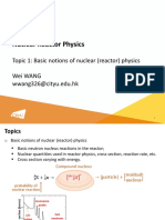 Topic 1 - Basic Notions of Nuclear Reactor Physics