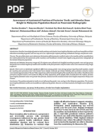 Assessment of Anatomical Position of Posterior Teeth and Alveolar Bone Height in Malaysian Population Based On Panoramic