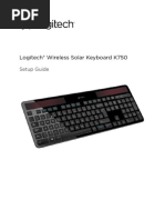 Logitech® Wireless Solar Keyboard K750: Setup Guide