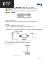 WEG CFW 09 24 VDC Control Supply Connections Guide 0899.5628 Installation Guide English