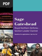 Sage Gateshead: Royal Northern Sinfonia - Section Leader Clarinet