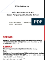 Materi 3.5 Kriteria Cauchy (Analisis Riil)