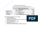 Balance Sheet Completion Using Ratios