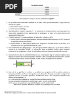 TALLER DE FÍSICA II Termodinámica