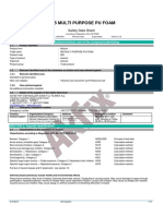 805 Multi Purpose Pu Foam: Safety Data Sheet